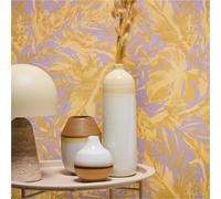 papier peint intissé jungle lilas 790633 palmiers CosmoLiving by Cosmopolitan