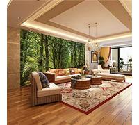 Papier Peint Intissé La forêt Peinture Murale 3D Tapisserie Photo Poster Muraux Salon Chambre Bureau Couloir Mural Décoration 350cm×250cm(LxH)