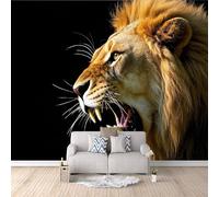 Papier Peint Intissé Lion 150x105 cm, Animal Papier Peint Panoramique,Photo Muraux Utilisé Pour Salon Chambre Chambre D'Enfant
