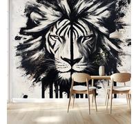 Papier peint intissé Lion 350x256 Cm Tissu non tissé Tableaux Muraux Tapisserie Photo Décoration Murale Salon Chambre137 x 100 inch