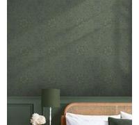 Papier peint intissé Marigold fibrous imprimé fleurs vert L.1000 x l.52cm William Morris