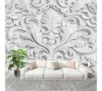 Papier Peint Intissé Mural Photo 200x140 cm Relief Tridimensionnel de Style EuropéEn Panoramique Poster Fresque Murale Maison Bureau Restaurant Blanc Intérieure Décoration Murale Papier Peint