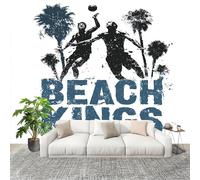 Papier Peint Intissé Mural Photo 250x175 cm ThèMe Du Beach Volley Panoramique Poster Fresque Murale Maison Bureau Restaurant Blanc Intérieure Décoration Murale Papier Peint