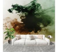 Papier Peint Intissé Mural Photo 300x210 cm Conception Du Liquide Antibrouillard Panoramique Poster Fresque Murale Maison Bureau Restaurant Marron Vert Intérieure Décoration Murale Papier Peint