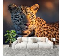 Papier Peint Intissé Mural Photo 300x210 cm Gros Plan D'Un GuéPard Animal Panoramique Poster Fresque Murale Maison Bureau Restaurant Brun Intérieure Décoration Murale Papier Peint