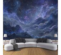 Papier Peint Intissé Mystérieux Univers, Papier Peint Panoramique Motif Galaxies Nuages, Fresque Murale 100×70cm, Décoration Murale Pour Salon, Chambre, Bureau