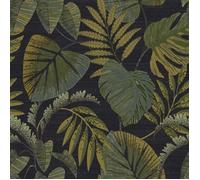 Papier peint intissé Nuit botanique 1005 x 52cm Noir, vert