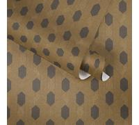 Papier Peint Intissé Or Motif Géométrique - Marron, Or, Noir