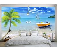 Papier Peint Intissé Paysage De La Terre Et De La Mer Poster Geant Mural Pour Salon Chambre Chambre Restaurant Décoration Murale 150Cm(W)*105Cm(H)