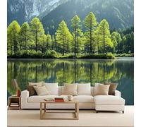 Papier Peint Intissé Photo Mural 250x175 cm 3D Nature Paysage Montagne Forêts Lacs Motif Muraux Geant Mat Poster Personnalisable Wallpaper pour Salon Cuisines Bureau Chambre d'enfants Décor Murale