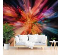 Papier Peint Intissé Pigment Abstrait Tie Dye Coloré Papier Peint Panoramique Graffiti Peint Photo Muraux Utilisé Pour Salon Chambre Chambre D'Enfant 400x280cm(L x H)