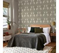 Papier peint intissé Pimpernel navy imprimé fleurs beige L.1000 x l.52cm William Morris