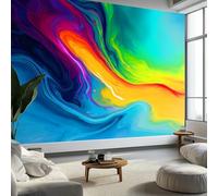 Papier Peint Intissé Psychédélique Fluides Entrelacés Colorés 250 x 175 cm, Décoration Murale Poster Tableaux Muraux Papier peint Photo Abstrait Design pour Salon Chambre de Enfants Décor Fond TV
