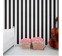 Papier peint intissé Rayures Gravure Duplex 1005 x 52cm Noir, Blanc