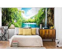 Papier peint intissé RELAX EN FORÊT 375 cm x 150 cm | Tapisserie Murale XXL Poster Décoration - Salon Appartement - Photo d'art Tableaux Muraux | QUALITÉ SUPÉRIEURE - MADE IN EU - Y compris adhésif