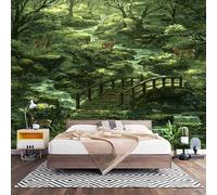 Papier Peint Intissé Secrets de La ForêT Laine Papier Peint Panoramique Enfant 3D Effet Salon Chambre Bureau Couloir Peinture Paysages Naturels Murale Décor Mural Moderne 400x280 cm