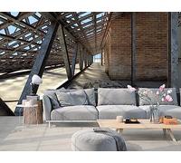Papier Peint Intissé Site D'Atelier D'Usine Abandonné De Style Industriel Décoration Murale Poster Tableaux Muraux Salon Chambre Art Mural 400Cm(W)*280Cm(H)