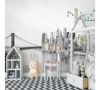 Papier Peint Intissé Ville Peinture Murale 3D Tapisserie Photo Poster Tableaux Muraux Salon Chambre Bureau Couloir Mural Décoration 350cm×250cm(LxH)