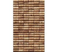 Papier peint intissé vintage, collection bouchons liège, 250x150cm, style rustique, panoramique.