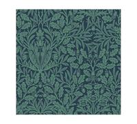 Papier peint intissé William Morris Acorn Heritage Blue 1005 x 52cm Vert, bleu | Revêtement Mural, Tapisserie | Ambiance Facile à poser et à enlever