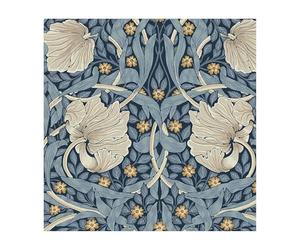 Papier peint intissé William Morris Pimpernel Blue 1005 x 52cm Bleu, beige, ocre | Revêtement Mural, Tapisserie | Ambiance Facile à poser et à enlever