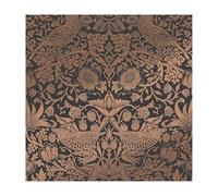 Papier peint intissé William Morris Strawberry Thief Fibrous Charcoal 1005 x 52cm Gris | Revêtement Mural, Tapisserie | Ambiance Facile à poser et à enlever