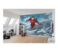 Papier Peint - Iron Man Flight 400x280cm - Intissé, Rouge G