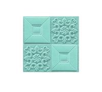 Papier peint isolant thermique Autocollant mural en brique imperméable, panneau mousse auto-adhésif, papier peint, arrière-plan TV, plafond, chambre à coucher, décoration d'intérieur(Light Blue)