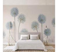 Papier Peint Japonais Petit Papier Peint Frais Moderne Minimaliste Bleu Clair Pissenlit Tv Canapé Fond Mur Sans Couture Papier Peint, 300 * 210