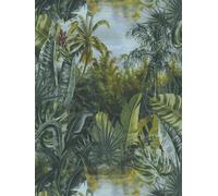 Papier Peint Jungle Avec Design De Palmiers Et Feuilles - Vert