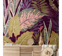 Papier peint jungle M1 No.10299 Impression numérique Violet Floral Botanique