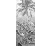 Papier peint Komare photo non tissé Panneau Amazonie noir et blanc - Dimensions : 100 x 250 cm (largeur x hauteur) - Jungle Amazone Forêt tropicale - Papier peint mural pour salon, chambre à coucher, bureau, couloir P013-VD1