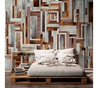 Papier peint Labyrinth of wooden planks-Taille L 50 x H 100 cm Imprimé G