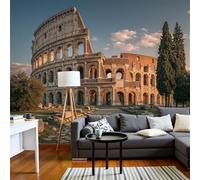 Papier Peint Le Colisée Dans La Rome Antique, 3D Panoramique Papier Peint xxl Un Édifice Antique, Papier Mural Decoratif Pour Salon Chambre Bureau, Moderne Décoration, Beige Vert Foncé 250 x 175cm