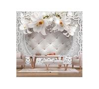 Papier peint - Lilies and Quilted Background - 250x175 (57101)