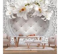 Papier peint - Lilies and Quilted Background - 400x280 Artgeist (57104) G