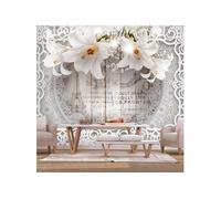 Papier Peint "Lilies & Wooden Background" 175 x 250 cm