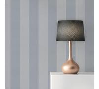 Papier peint Lio rayures & vagues M1-No.11270 | Non tissé | Bleu | Gris | Tadessi | 10,05 m x 0,53 m