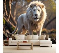 Papier peint lionDécoration Murale Fantastique mystérieux 400x280cm Art mural décoratif fresque murale moderne poster mural géant chambre salon enfant facile à installer