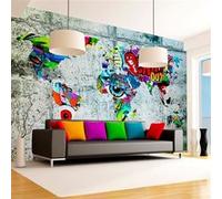 Papier peint Map Graffiti-Taille L 300 x H 210 cm Imprimé G