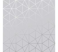 World of Wallpaper Papier Peint Metro Prisme Géométrique Triangle - Gris et Argent - WOW006