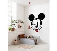 Papier Peint - Mickey Head Optimism 125x125cm - Rond - Intissé - Adhésif, Multicolors G