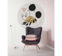 Papier Peint - Mickey Modern Art 125x125cm - Rond - Intissé - Adhésif, Multicolors G