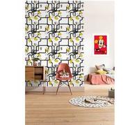 Papier Peint - Mickey Mouse Foot Labyrinth 200x280cm - Intissé, Noir G