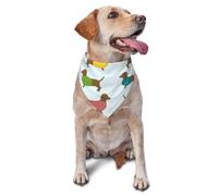 Papier Peint Mignon pour Chien Teckel, Bandanas pour Chien, écharpes pour Chat et Chiot, Mouchoir Lavable pour Animaux de Compagnie