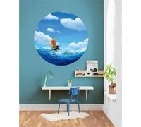 Papier Peint - Moana Ocean is Calling 125x125cm - Rond - Intissé - Adhésif, Multicolors G