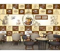 Papier Peint Mode Peint À La Main, Tasse De Café Mignonne, Thème Collations, Thé De L'après-midi, Magasin De Boissons, Fond Mural De Restaurant Occidental, Papier Peint Mural De Café,3D,200x140cm