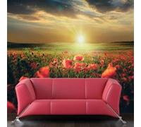 Papier Peint "Morning on the Poppy Meadow" 154 x 200 cm Imprimé G