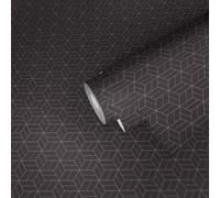 Livingwalls 369201 Metropolitan Stories Lizzy London Papier peint géométrique à paillettes marron métallisé 10,05 x 0,53 m