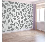 Papier Peint Motif Léopard Simple200 x 140 cm Décoration Papier Peint Moderne Gris Murale facile à nettoyer, idéale pour chambre et salon, avec un design unique et moderne